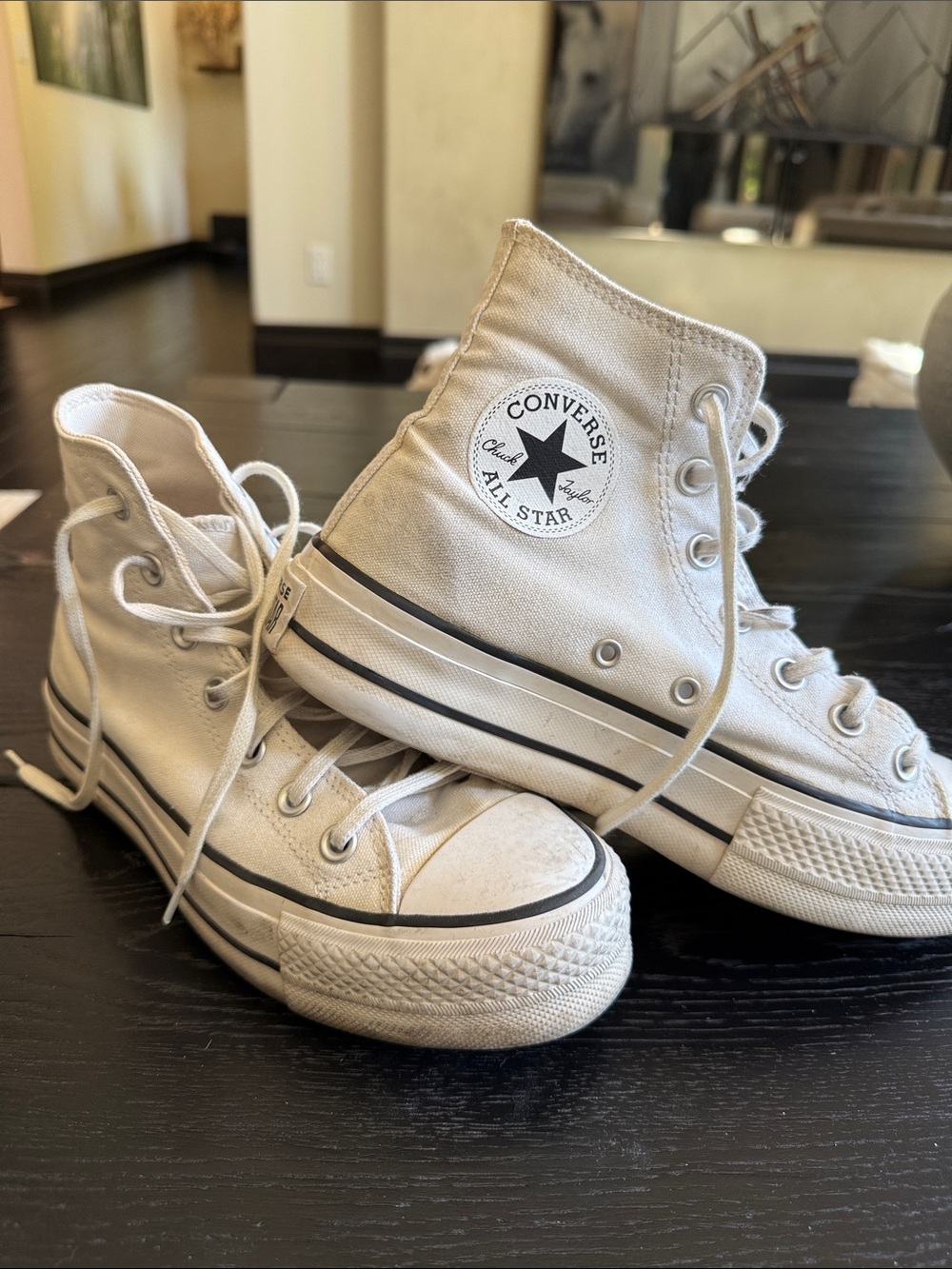 Converse Platform High-Top White Sneakers